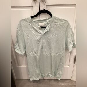 Billy Reid XL seafoam green henley shirt